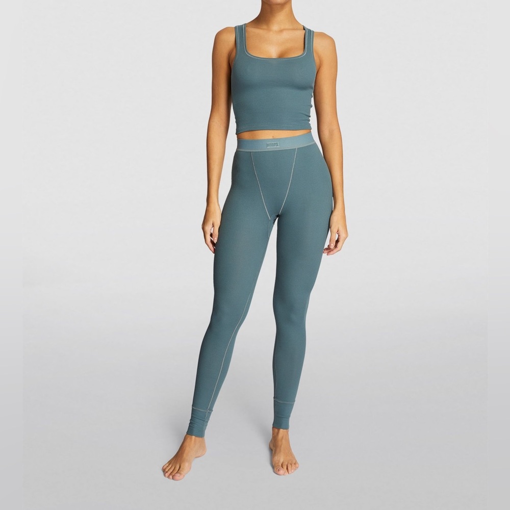 SKIMS COTTON RIB LEGGING KYANITE